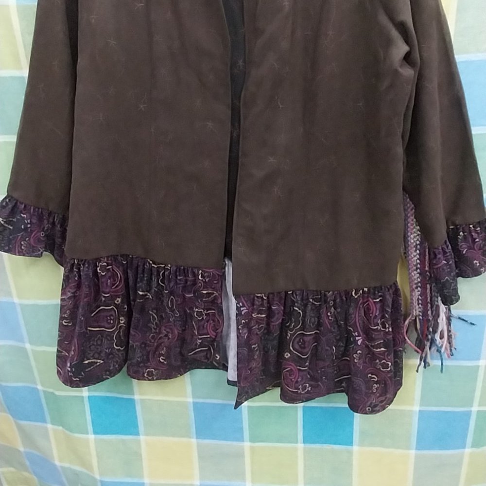 2758 Size XXL Tantrums Upcycled Light Weight Zip Front Jacket - Picture 10 of 13